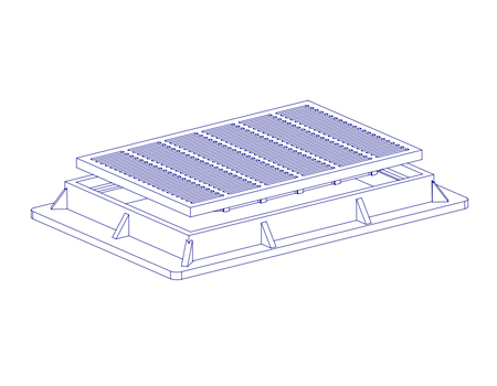 HEAVY DUTY FLAT ADA FRAME GRATE - CURB INLET