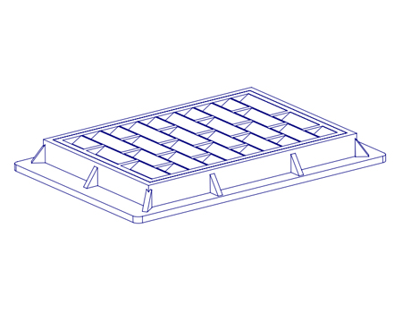 HEAVY DUTY FLAT FRAME GRATE - CURB INLET1