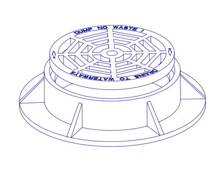 HEAVY DUTY ROUND FRAME GRATE