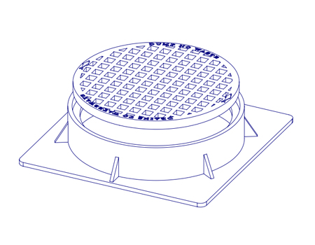 HEAVY DUTY SQUARE FRAME GRATE